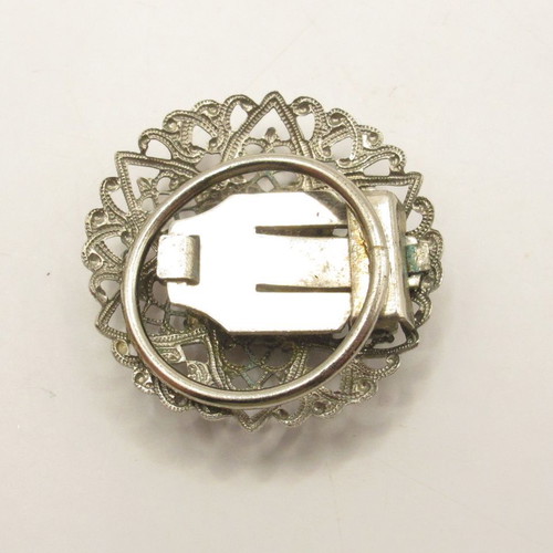 Vintage scarf clip with mother of pearl 3.3 cm like new