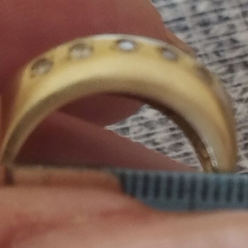 14k yellow gold wide stone ring