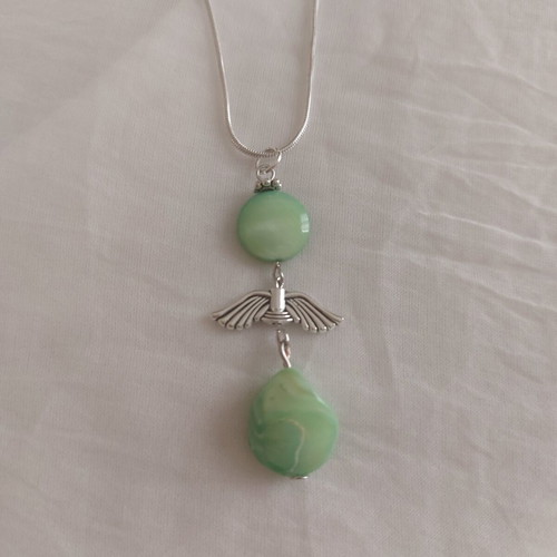 Green Wings handmade necklace