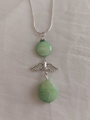 Green Wings handmade necklace