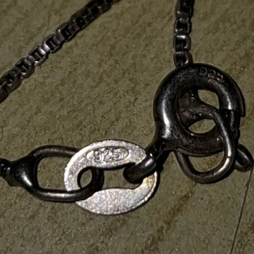 Silver necklace and earrings set 925 like new with cross