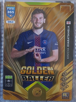 FIFA 365 2025-2026 Adrenalyn XL Golden Baller 3 Kvaratskhelia like new