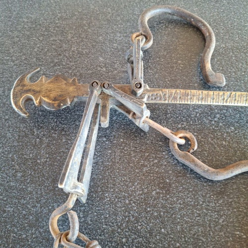 Bronze Kantari 40 cm used Ottoman period with iron hooks