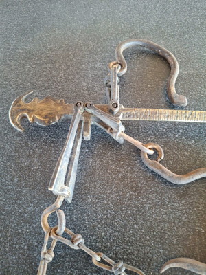 Bronze Kantari 40 cm used Ottoman period with iron hooks