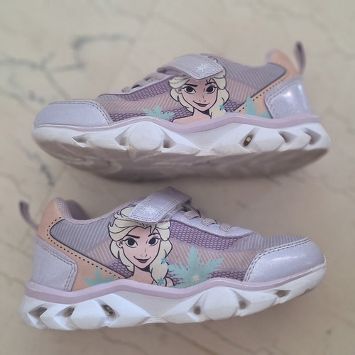Disney Elsa Kids' Athletic Shoes with Light-Up Soles Size 30 used, purple