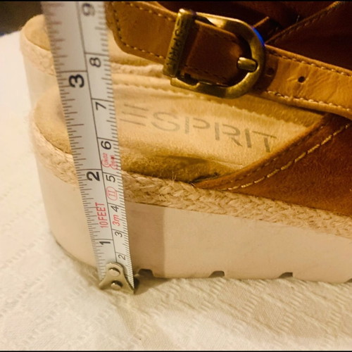 Esprit sandals size 41, camel leather