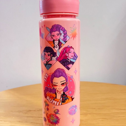 K-POP Demon Hunters Kids Water Bottle with Built-in Straw