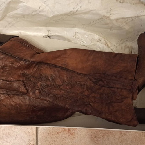 Leather women's boots 100% Italian, new, size 39, brown