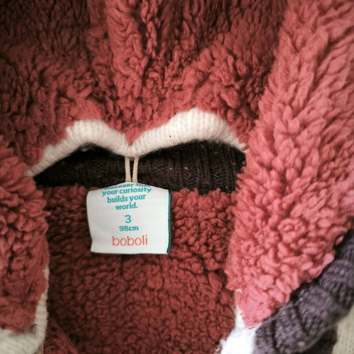 Boboli children's cardigan with zipper and detachable hood like new