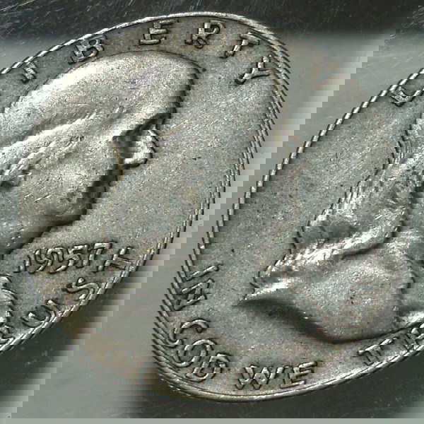 SILVER ½ Dollar 1957 "Franklin Half Dollar"..*10