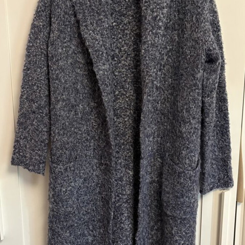Long cozy cardigan like new, blue, size L