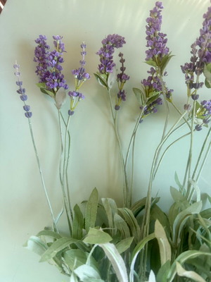 Artificial lavender flowers, set of 2 bunches