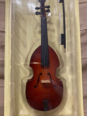 Miniature double bass musical instrument new from Hachette