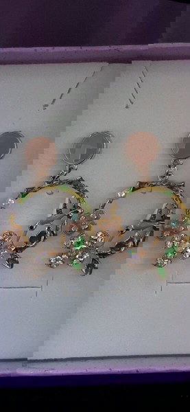 Vintage Σκουλαρίκια με Murano και κρύσταλλα Swarovski