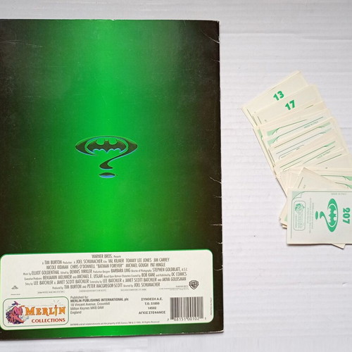 Batman Forever sticker album like new, Greek edition, Merlin Collections 1995 with 157 stickers