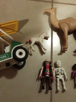 Σετ Playmobil μεταχειρισμένο με καμήλα, σκελετό, αυτοκίνητο και πόνυ