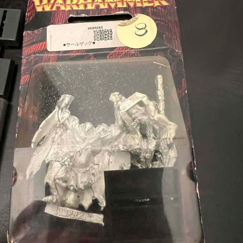 Warhammer Fantasy Wurrzag Orc Shaman and Goblin Bosses sealed and open blister