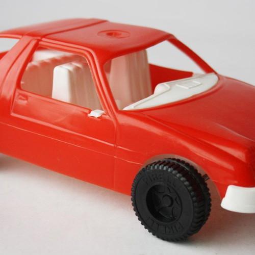 Plastic car Pirelli vintage 80's Grecostyl USA new 23cm