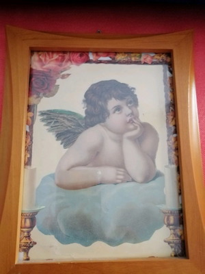 Angel print framed used art