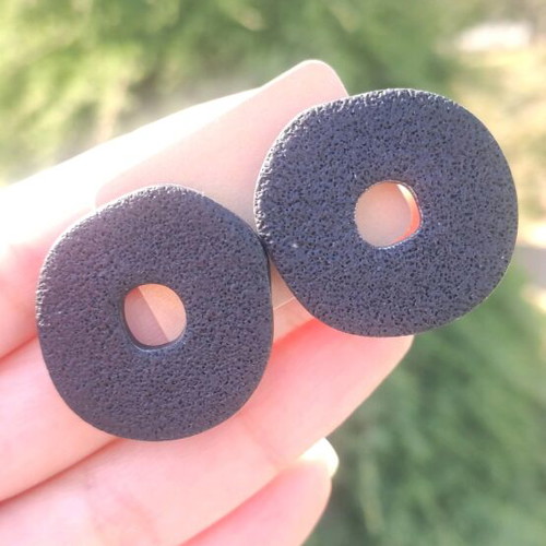 Handmade earrings new from polymer clay and steel