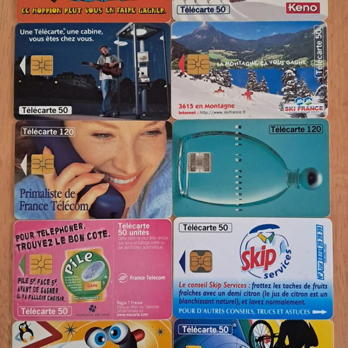 French phone cards used, lot of 103 different
