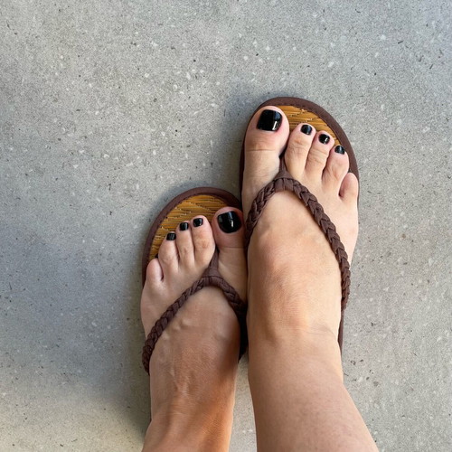 H&M sandals new with straw sole and braided brown straps size 40