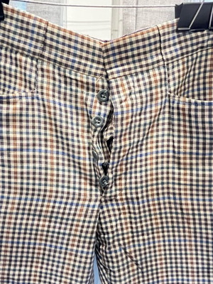 Ladies checkered trousers used, small straight-leg fit, size 10