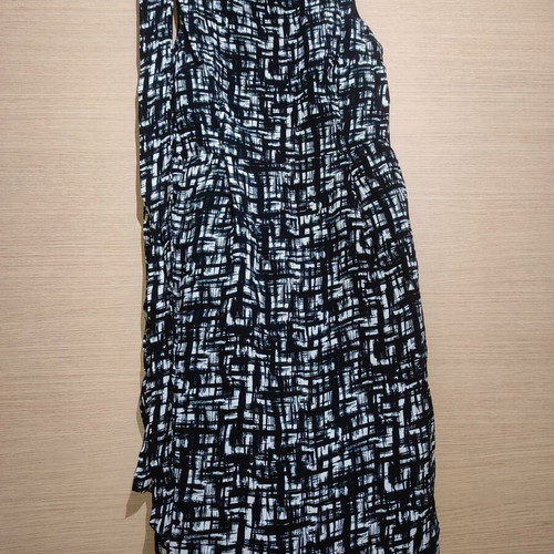 Koton midi dress with high neck abstract grid print like new, size S