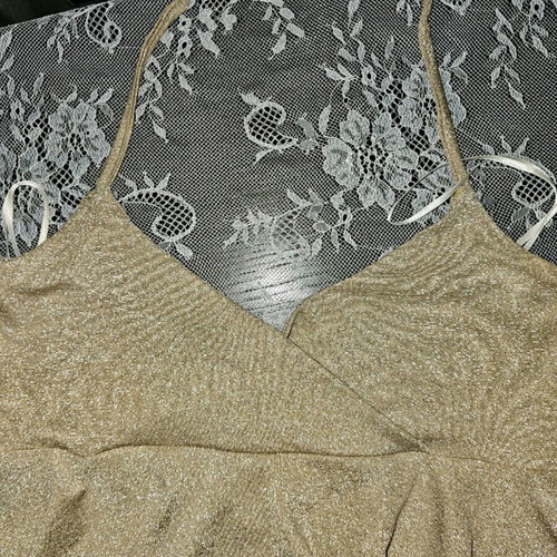 Dress used small gold airy with layers