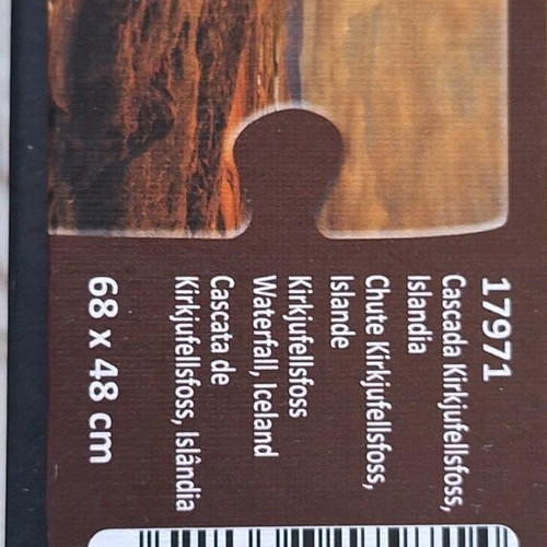 Educa puzzle 1000 pieces Kirkjufellsfoss Waterfall Iceland like new