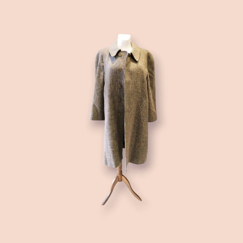 Vintage classic wool coat Norma Della Legge used, brown