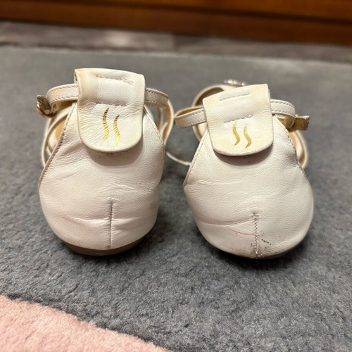 Esthissis flat women's sandals used, white, size 37