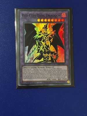 Yu-Gi-Oh! Red-Eyes Dark Dragoon card, Ultra Rare, Near Mint