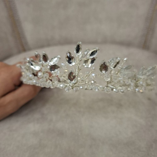Bridal tiara with Swarovski crystals, handmade