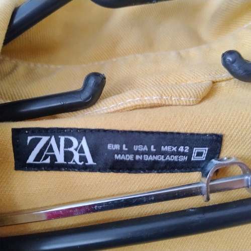 Men's denim shirt Zara like new, yellow, size L