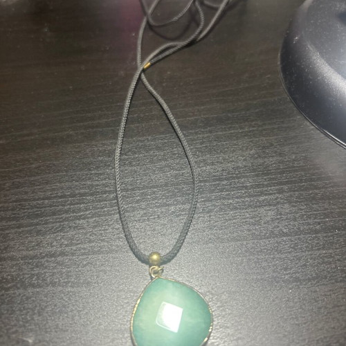 Handmade necklace with turquoise pendant