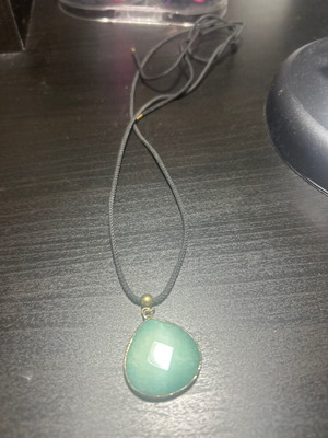 Handmade necklace with turquoise pendant