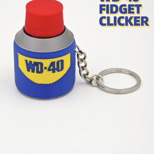 WD40 Fidget Clicker Stress Relief Keyring new