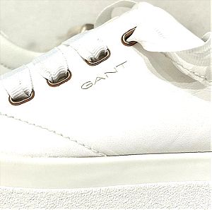 Γυναικεία λευκά Sneakers Gant Avona 22531536 Lether G296 Bright White Rose Gold