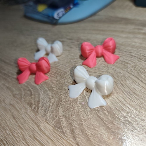 3D Printed Photo Holders Set of 4 with Bowknot, New