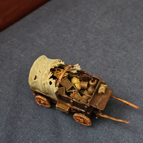 Abandoned wagon for DnD and tabletop, hand-painted and stylized