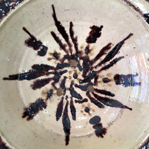 Tsanakkale bowl 19th century used, 27 cm diameter