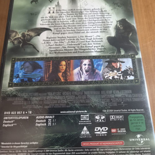 Van Helsing DVD like new, fantasy thriller with Hugh Jackman and Kate Beckinsale