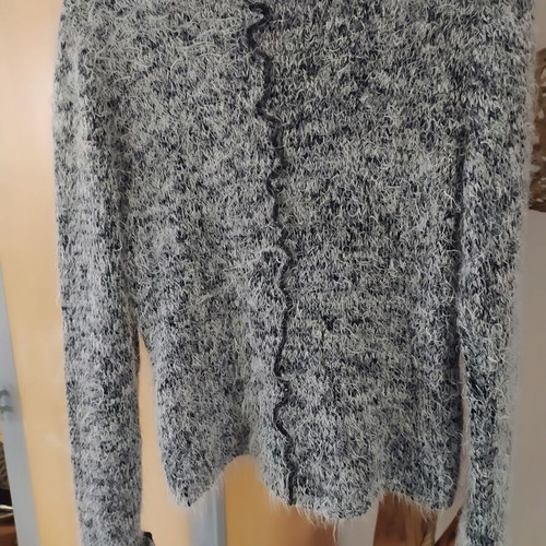 BIBA mohair pullover new, black and gray, gothic style