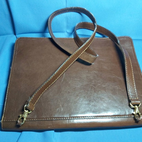 Leather envelope bag used, women's shoulder brown