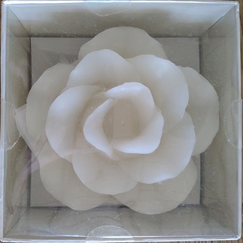 Decorative scented candle white rose 20cm diameter new Zara Home