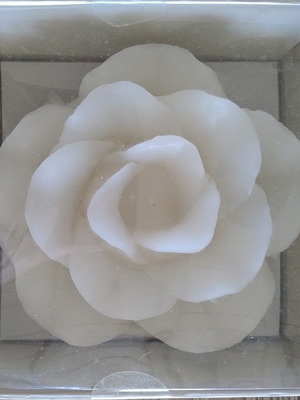 Decorative scented candle white rose 20cm diameter new Zara Home