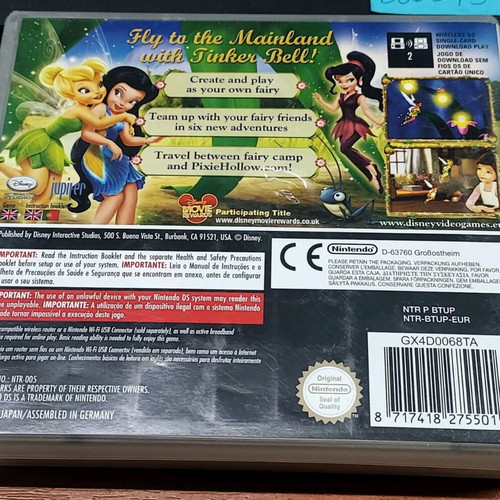 Tinkerbell and the Great Fairy Rescue Nintendo DS box used, complete