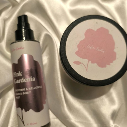 Pink Gardenia Life Roots Body Mist and Body Butter like new