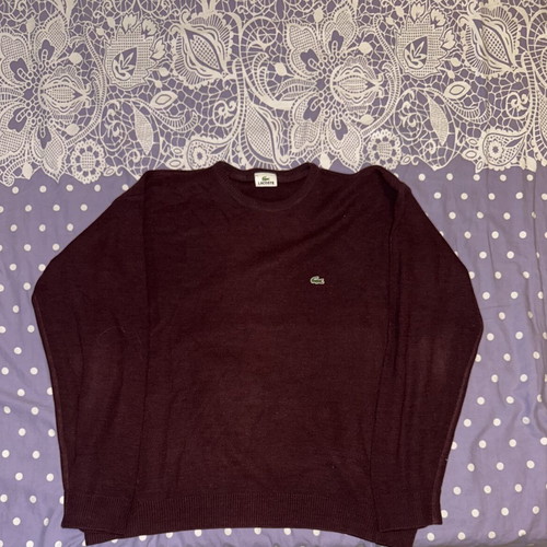 Lacoste sweater deep red size XL like new